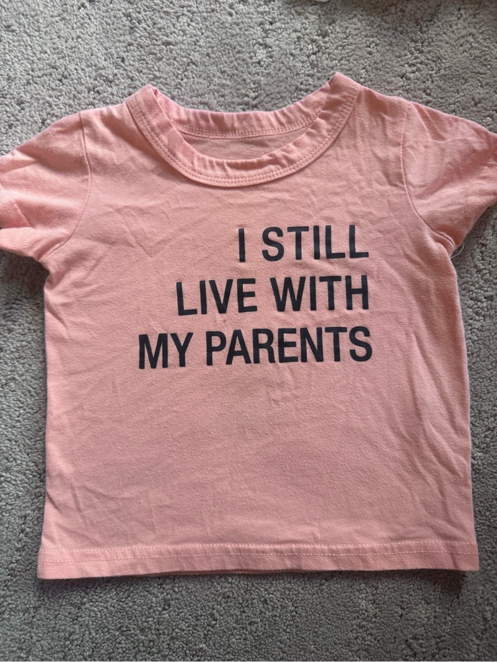 Say What? Pink Short-Sleeve Tee with Black Text